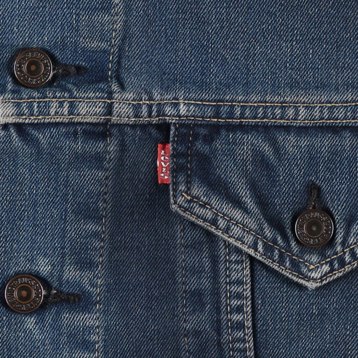 2000'S Levi's 70500-0469 Euro Model Denim Jacket (Men's XL equivalent) cotton navy blue type Vintage Second Hand