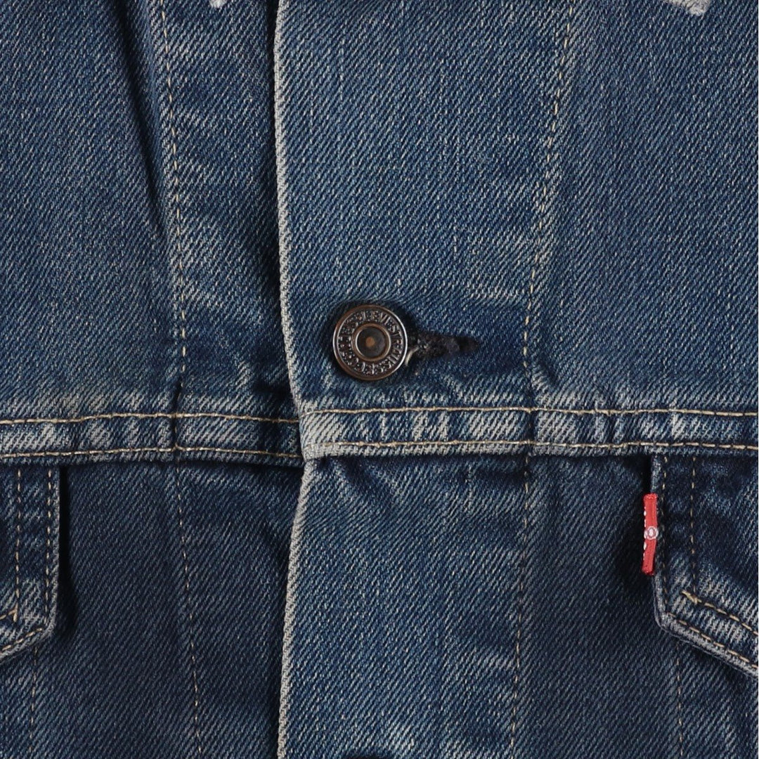 2000'S Levi's 70500-0469 Euro Model Denim Jacket (Men's XL equivalent) cotton navy blue type Vintage Second Hand