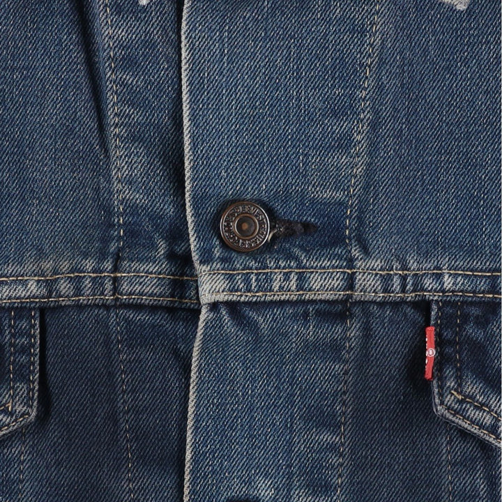 2000'S Levi's 70500-0469 Euro Model Denim Jacket (Men's XL equivalent) cotton navy blue type Vintage Second Hand