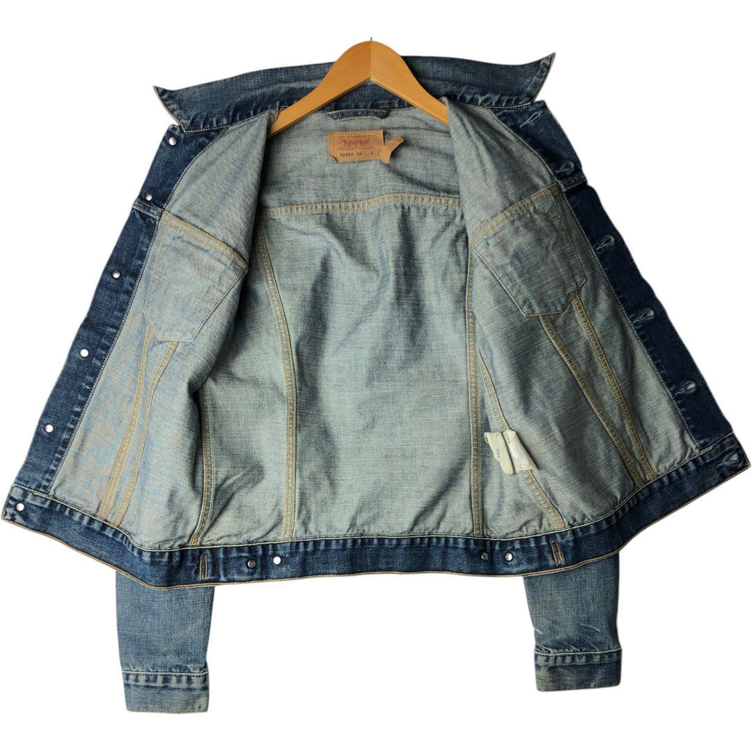 2000'S Levi's 70590-0460 Euro Model Denim Jacket (Men's Size L) cotton blue type Vintage Second Hand