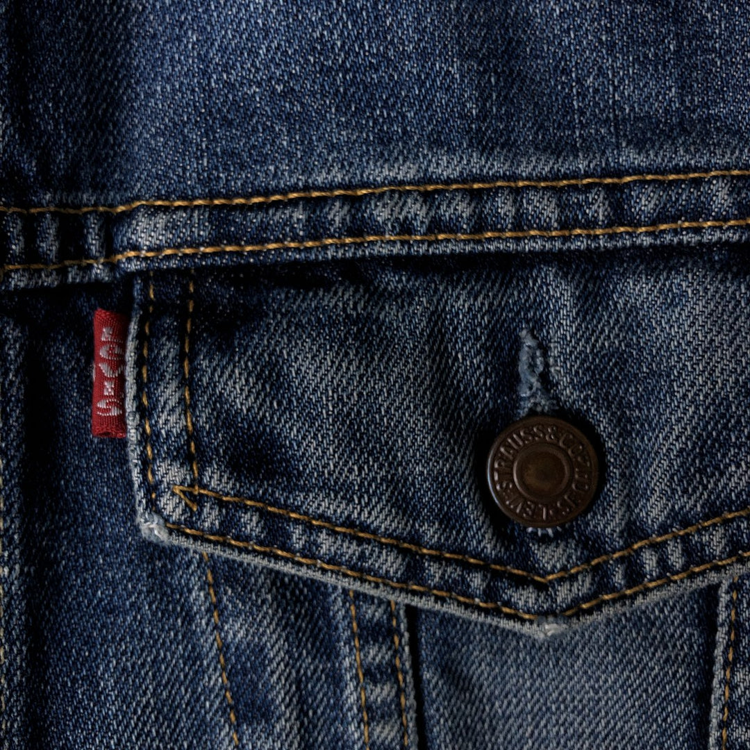 2000'S Levi's 70590-0460 Euro Model Denim Jacket (Men's Size L) cotton blue type Vintage Second Hand