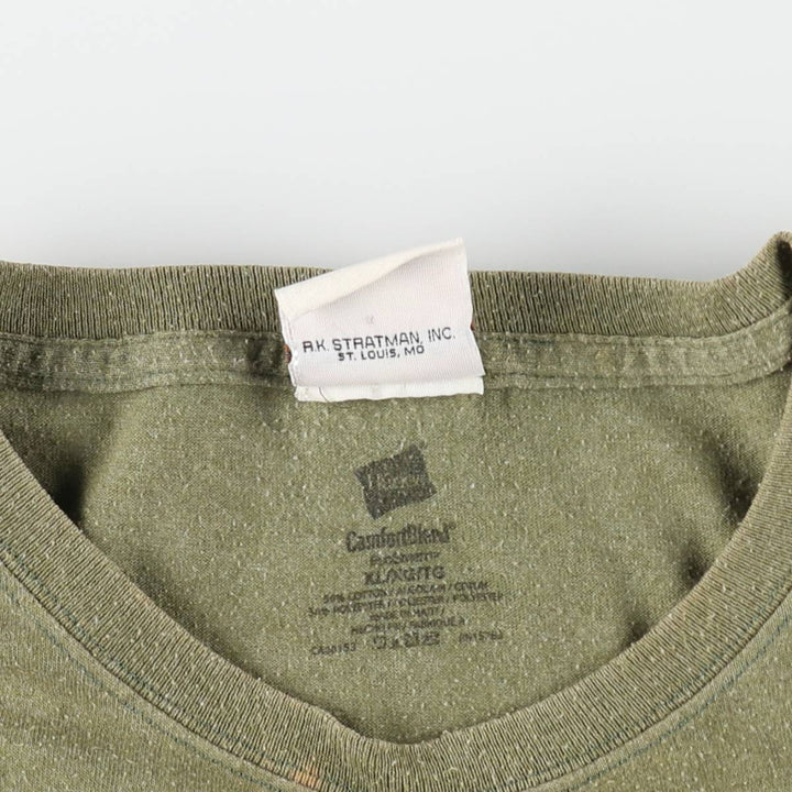 Harley-Davidson Skull Wing Motorcycle T-Shirt, Men's XL cotton Khaki type sage green Vintage Second Hand