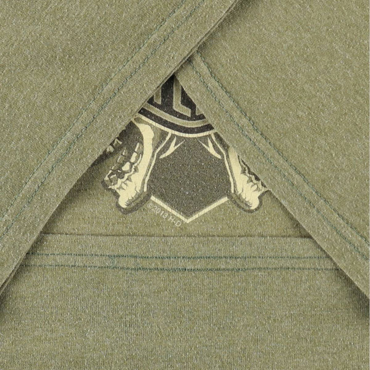 Harley-Davidson Skull Wing Motorcycle T-Shirt, Men's XL cotton Khaki type sage green Vintage Second Hand