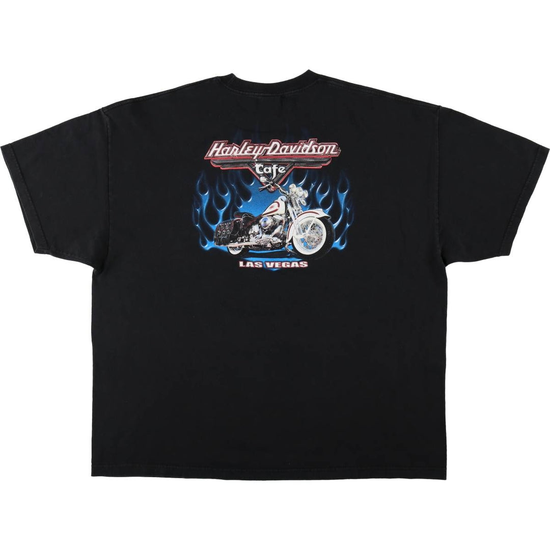 Big size Harley-Davidson motorcycle bike T-shirt for men, equivalent to XXXL cotton black type Vintage Second Hand
