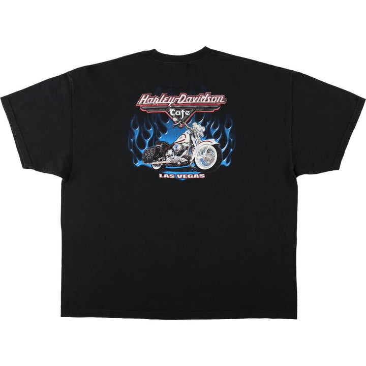 Big size Harley-Davidson motorcycle bike T-shirt for men, equivalent to XXXL cotton black type Vintage Second Hand