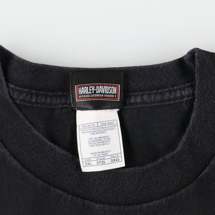 Big size Harley-Davidson motorcycle bike T-shirt for men, equivalent to XXXL cotton black type Vintage Second Hand