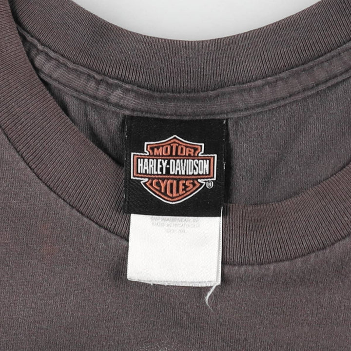 Big size Harley-Davidson motorcycle bike T-shirt for men, equivalent to XXXL cotton Charcoal Vintage Second Hand