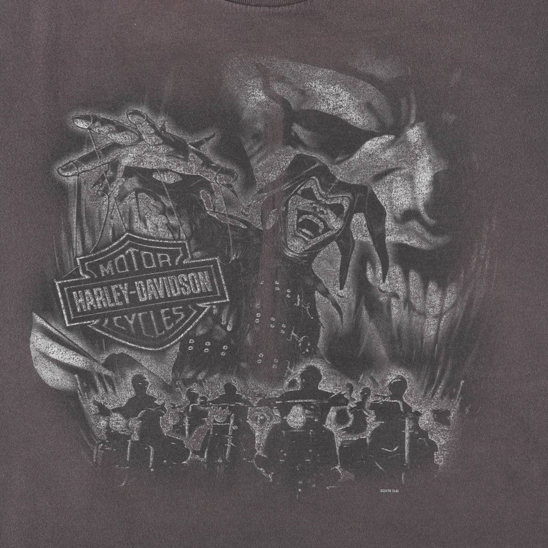 Big size Harley-Davidson motorcycle bike T-shirt for men, equivalent to XXXL cotton Charcoal Vintage Second Hand