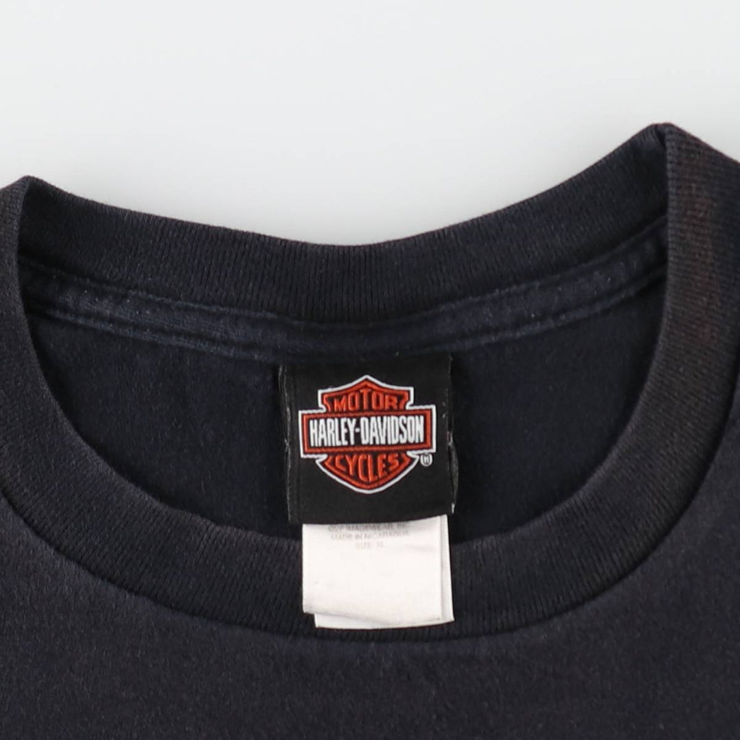 Harley-Davidson Stars and Stripes Motorcycle T-Shirt, Men's Size XL cotton black type Vintage Second Hand