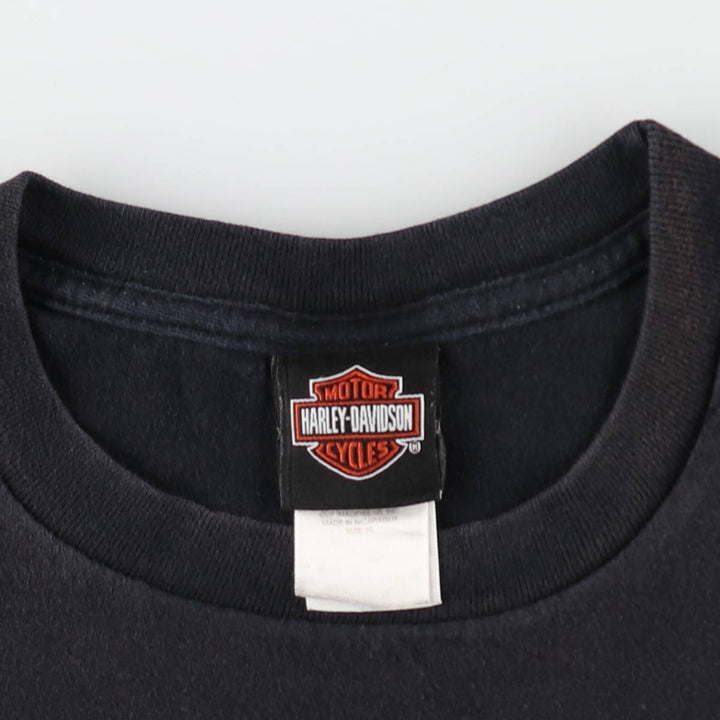 Harley-Davidson Stars and Stripes Motorcycle T-Shirt, Men's Size XL cotton black type Vintage Second Hand