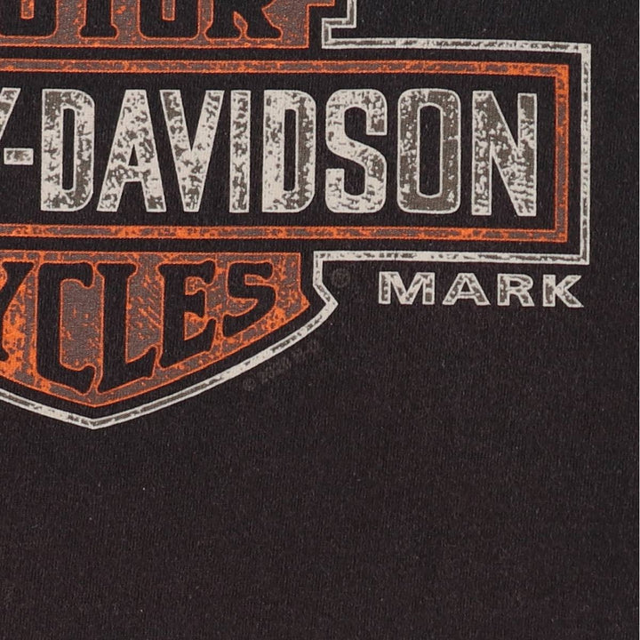 Harley-Davidson American flag pattern sleeveless motorcycle bike t-shirt, men's size XL. cotton black type Vintage Second Hand