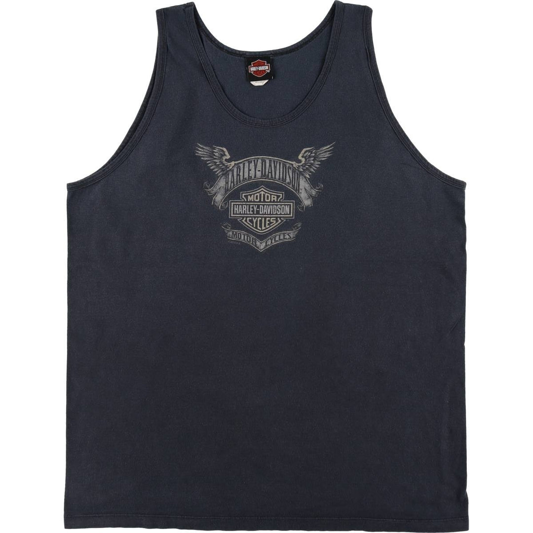 Harley-Davidson Sleeveless Motorcycle Bike T-Shirt, Men's Size XXL (approx.) cotton black type Vintage Second Hand