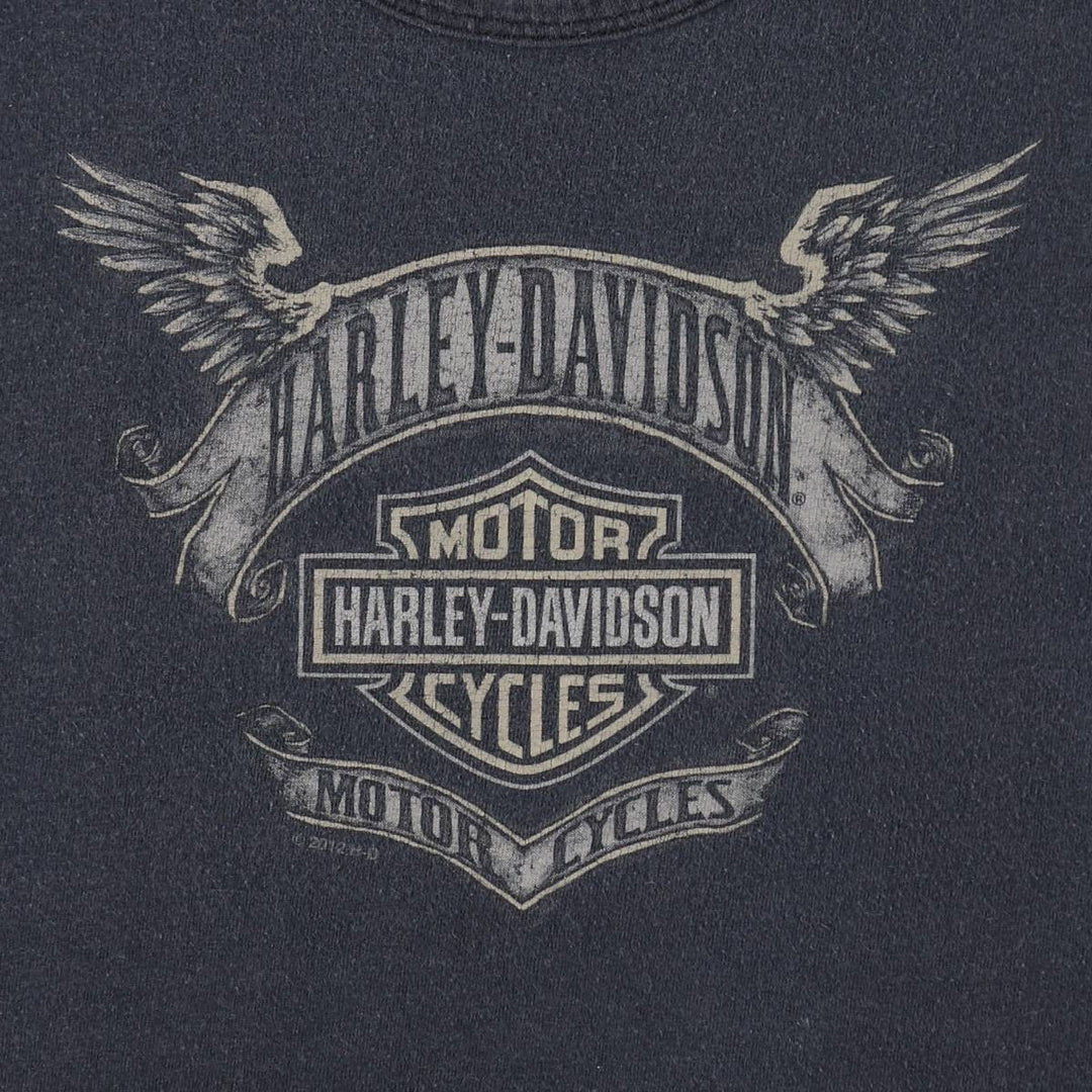 Harley-Davidson Sleeveless Motorcycle Bike T-Shirt, Men's Size XXL (approx.) cotton black type Vintage Second Hand