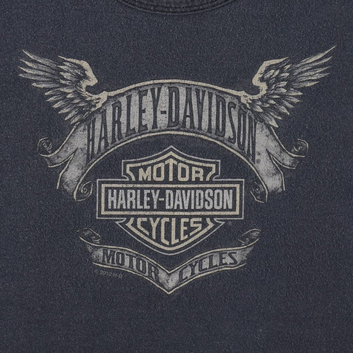 Harley-Davidson Sleeveless Motorcycle Bike T-Shirt, Men's Size XXL (approx.) cotton black type Vintage Second Hand