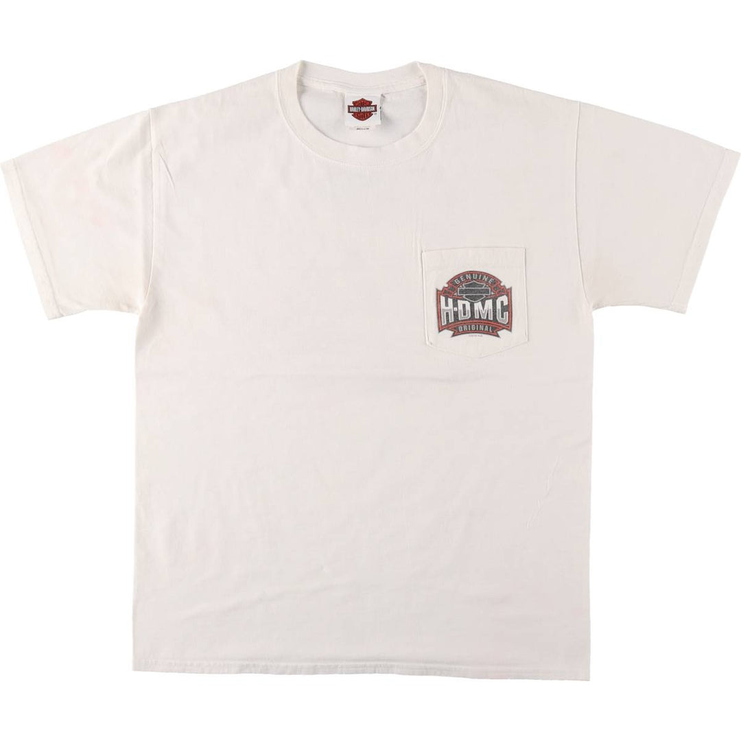 Harley-Davidson Motorcycle Bike T-shirt, Men's Medium cotton white type Vintage Second Hand