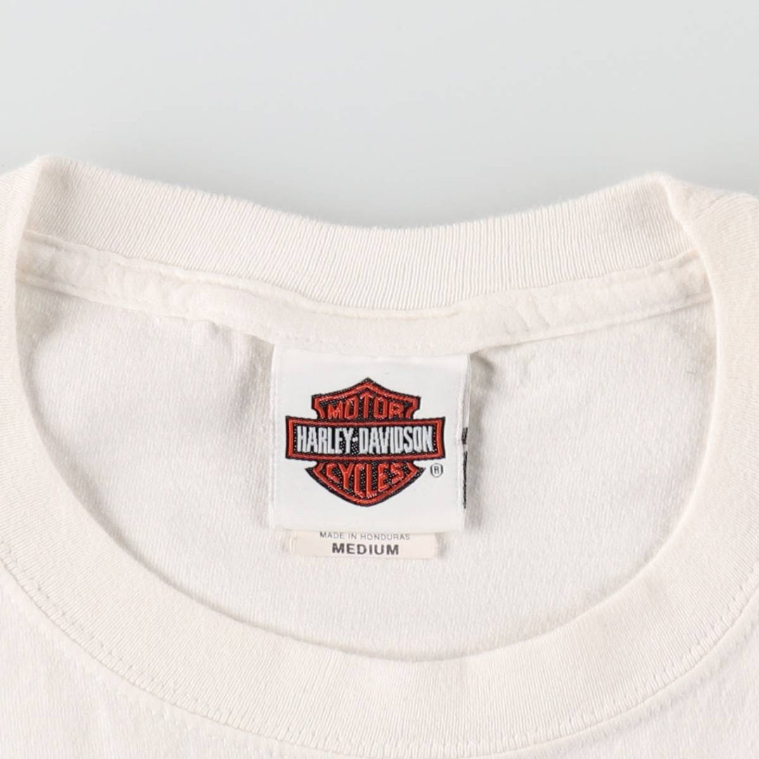 Harley-Davidson Motorcycle Bike T-shirt, Men's Medium cotton white type Vintage Second Hand