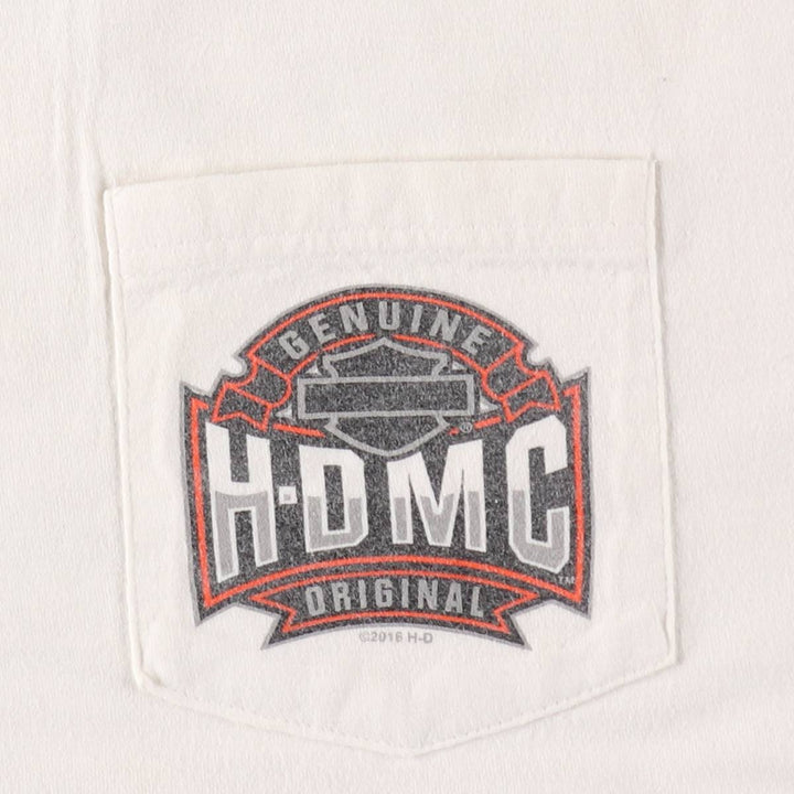 Harley-Davidson Motorcycle Bike T-shirt, Men's Medium cotton white type Vintage Second Hand