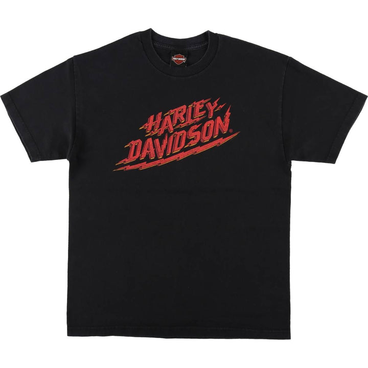Harley-Davidson Motorcycle Bike T-shirt, Men's Size L cotton black type Vintage Second Hand