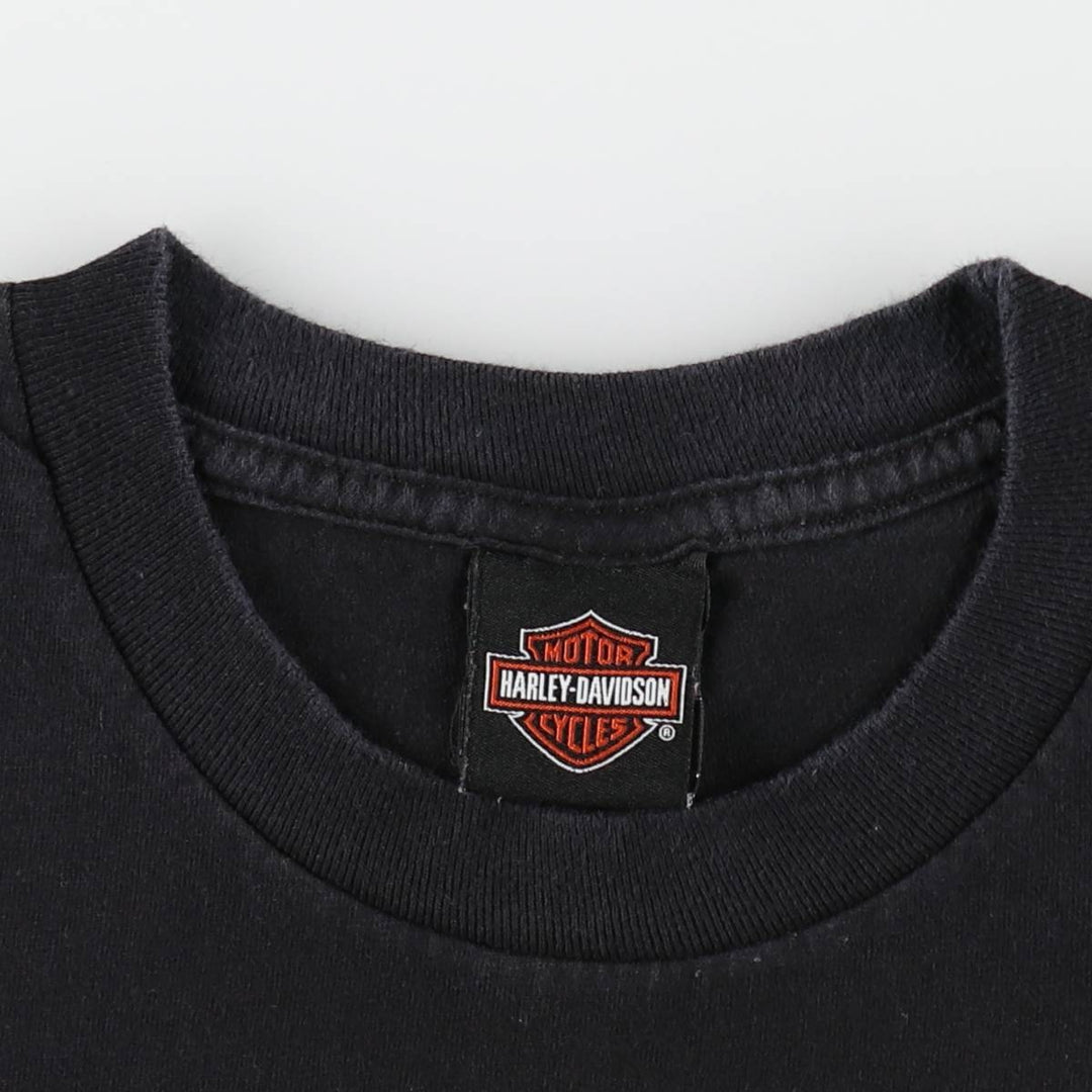 Harley-Davidson Motorcycle Bike T-shirt, Men's Size L cotton black type Vintage Second Hand