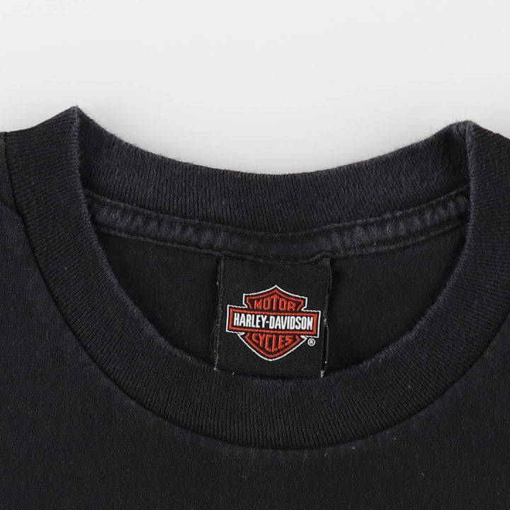 Harley-Davidson Motorcycle Bike T-shirt, Men's Size L cotton black type Vintage Second Hand