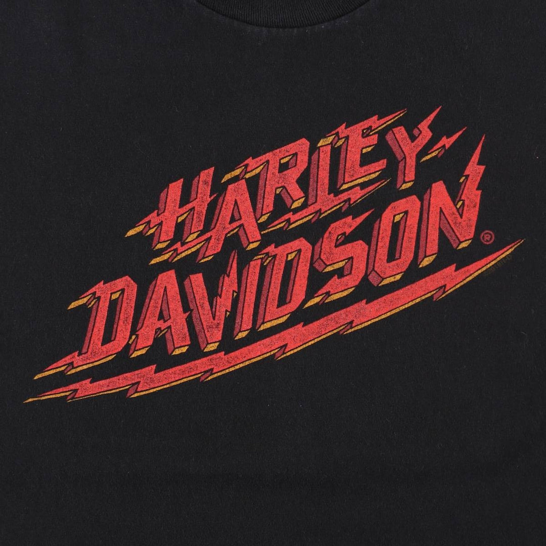 Harley-Davidson Motorcycle Bike T-shirt, Men's Size L cotton black type Vintage Second Hand