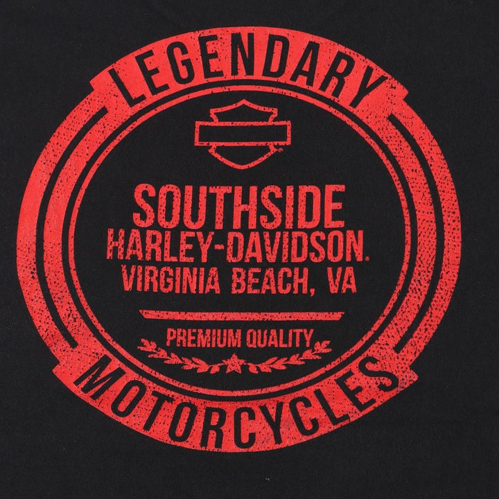Harley-Davidson Motorcycle Bike T-shirt, Men's Size L cotton black type Vintage Second Hand