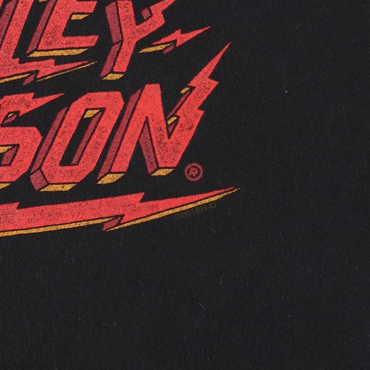Harley-Davidson Motorcycle Bike T-shirt, Men's Size L cotton black type Vintage Second Hand