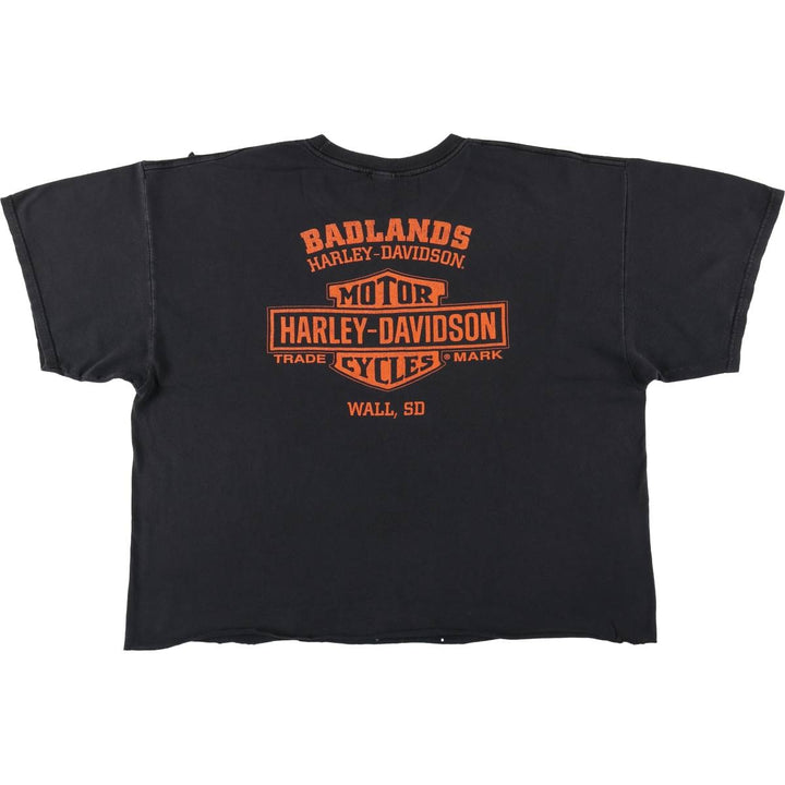 Harley-Davidson Motorcycle Bike T-shirt for men (XL size) unclear black type Vintage Second Hand
