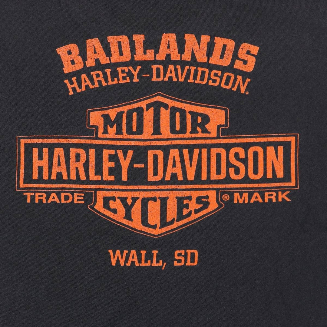 Harley-Davidson Motorcycle Bike T-shirt for men (XL size) unclear black type Vintage Second Hand