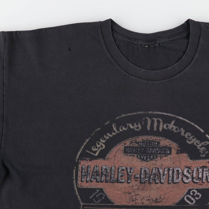 Harley-Davidson Motorcycle Bike T-shirt for men (XL size) unclear black type Vintage Second Hand