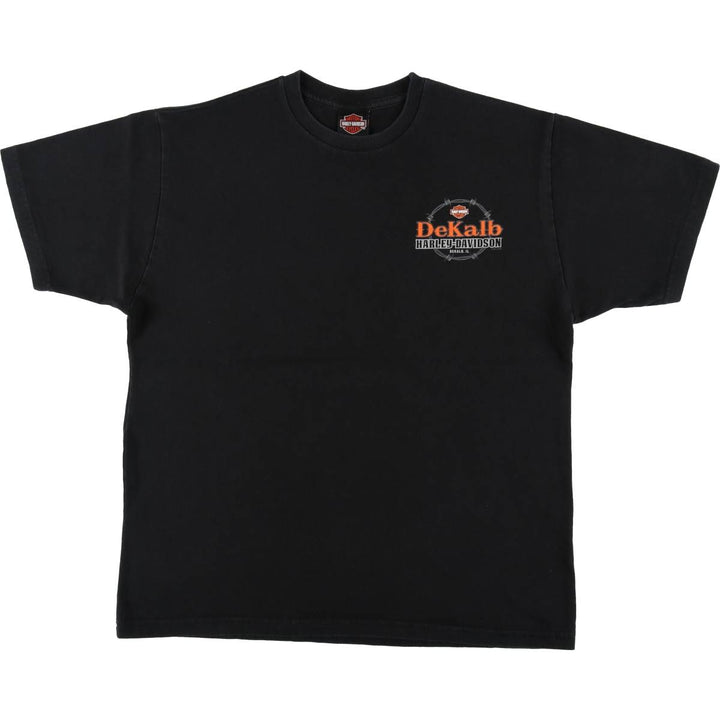 Harley-Davidson Motorcycle Bike T-shirt Made in USA Men's XL cotton black type Vintage Second Hand