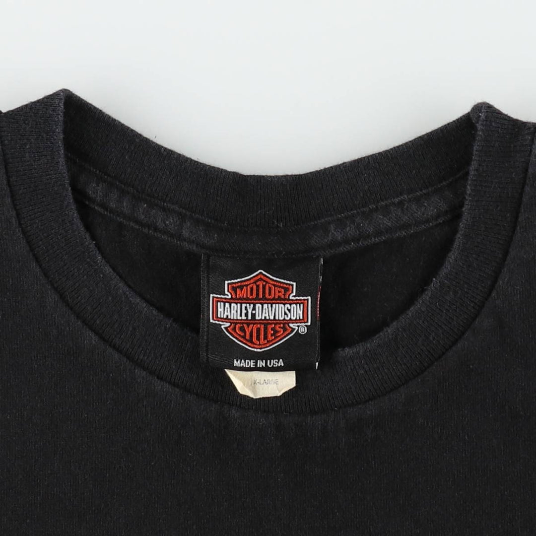 Harley-Davidson Motorcycle Bike T-shirt Made in USA Men's XL cotton black type Vintage Second Hand