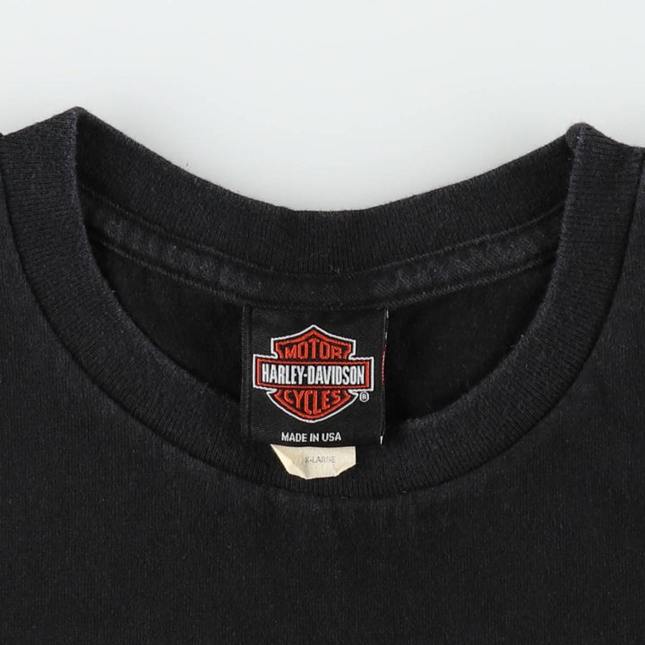 Harley-Davidson Motorcycle Bike T-shirt Made in USA Men's XL cotton black type Vintage Second Hand