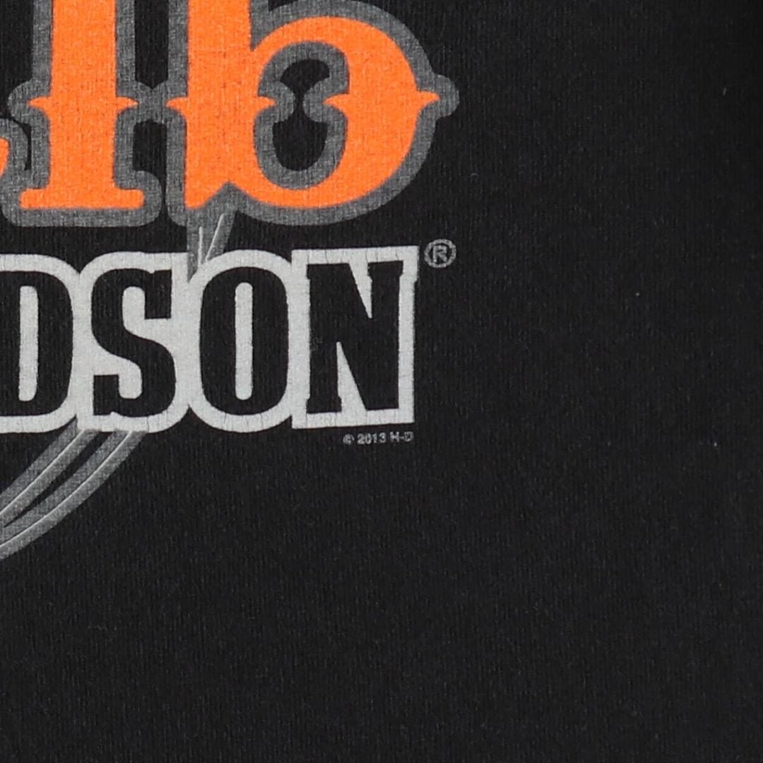 Harley-Davidson Motorcycle Bike T-shirt Made in USA Men's XL cotton black type Vintage Second Hand