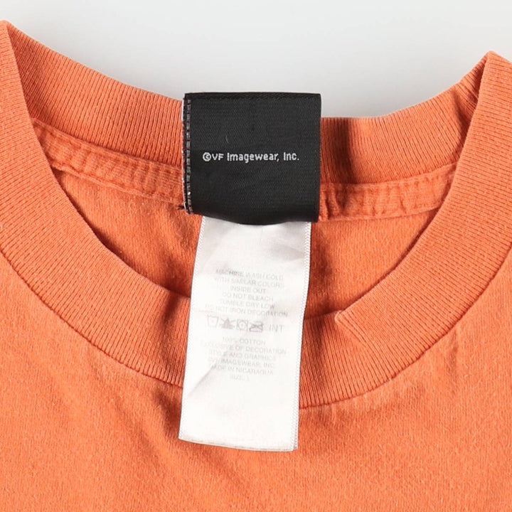 Harley-Davidson Motorcycle Bike T-shirt, Men's Size L cotton orange type Vintage Second Hand