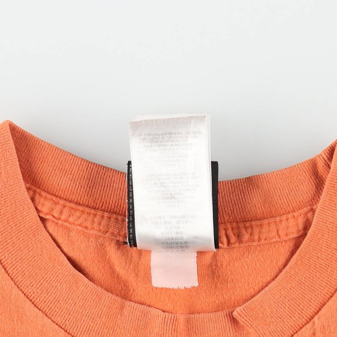 Harley-Davidson Motorcycle Bike T-shirt, Men's Size L cotton orange type Vintage Second Hand