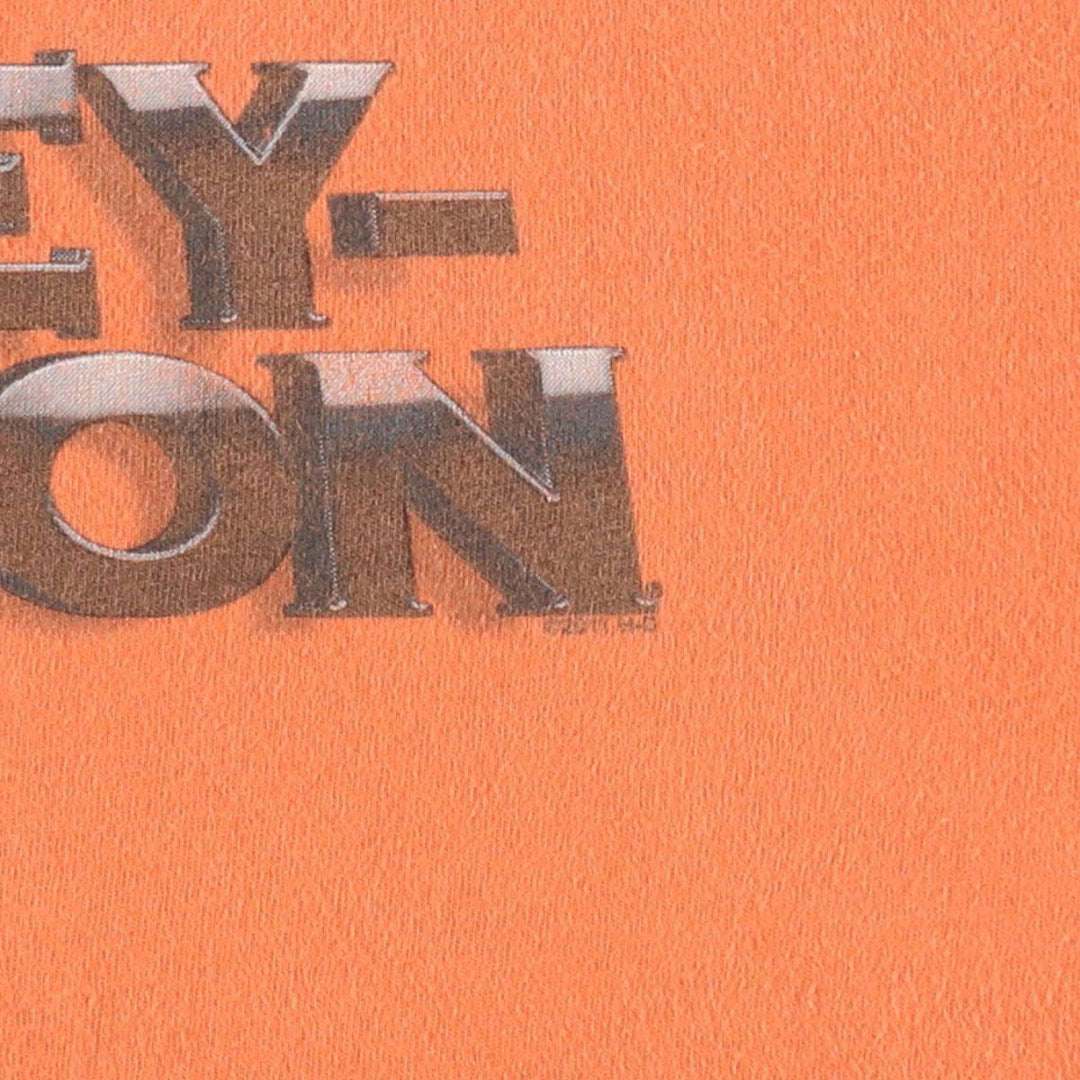 Harley-Davidson Motorcycle Bike T-shirt, Men's Size L cotton orange type Vintage Second Hand