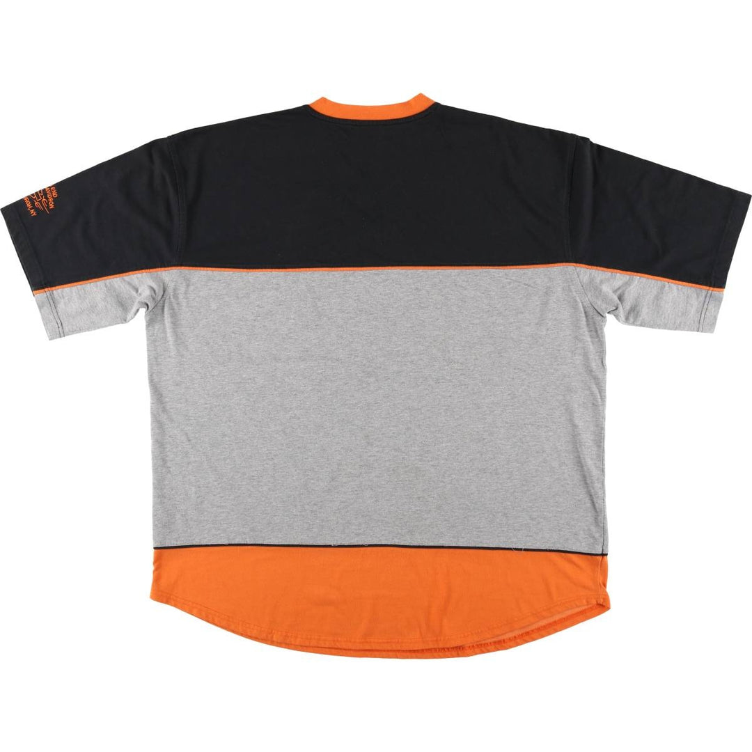 Harley-Davidson V-neck Motorcycle T-shirt, Men's XXL equivalent. unclear black type Vintage Second Hand