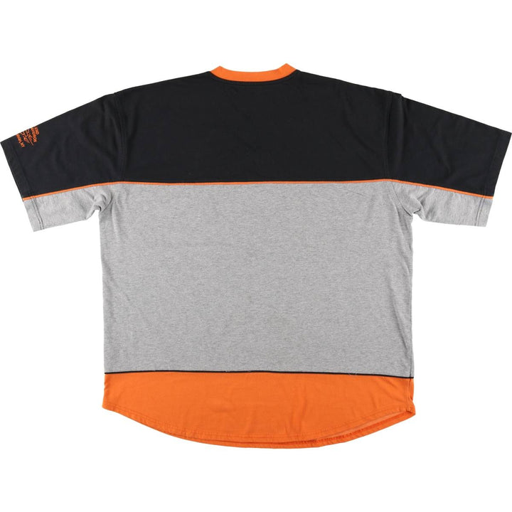 Harley-Davidson V-neck Motorcycle T-shirt, Men's XXL equivalent. unclear black type Vintage Second Hand