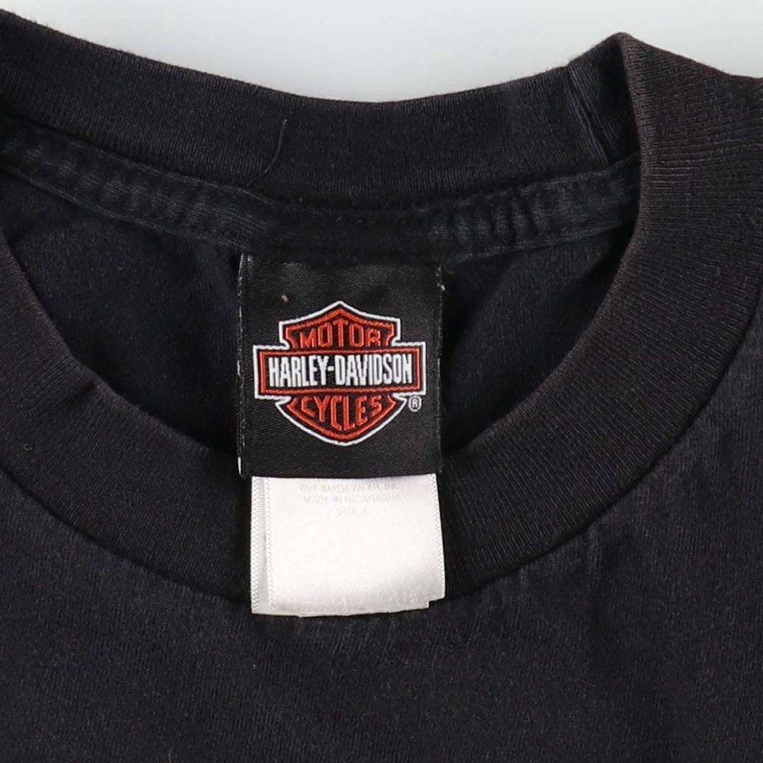 Harley-Davidson Cut-Off Motorcycle Bike T-Shirt, Men's Size L (approx.) cotton black type Vintage Second Hand