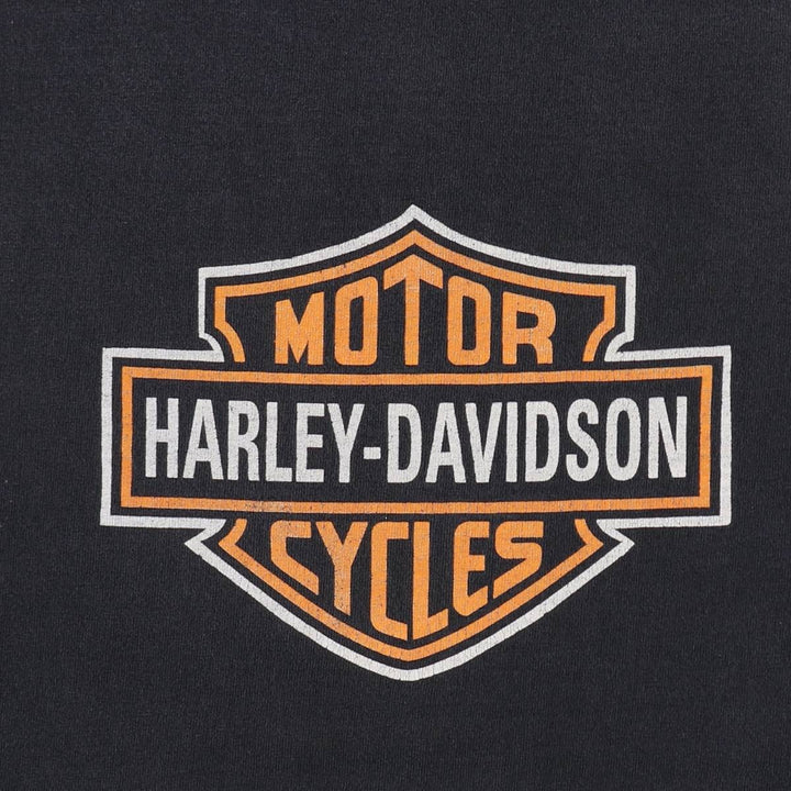 Harley-Davidson Motorcycle T-Shirt, Men's Size L (approx.) unclear black type Vintage Second Hand