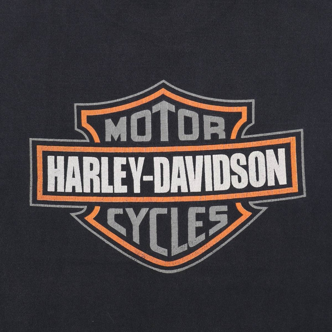 Harley-Davidson Motorcycle T-Shirt, Men's Size L (approx.) unclear black type Vintage Second Hand