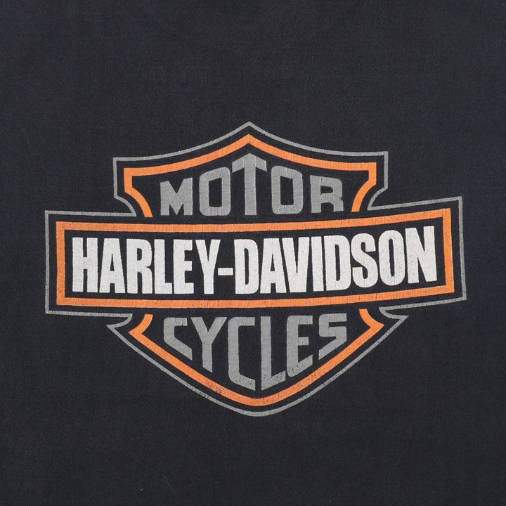 Harley-Davidson Motorcycle T-Shirt, Men's Size L (approx.) unclear black type Vintage Second Hand