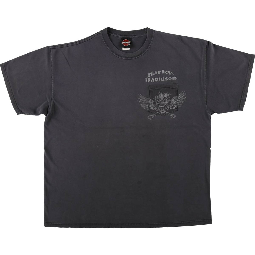 Harley-Davidson Motorcycle T-Shirt, Size 2X-LARGE (Men's XXL equivalent) cotton black type Vintage Second Hand