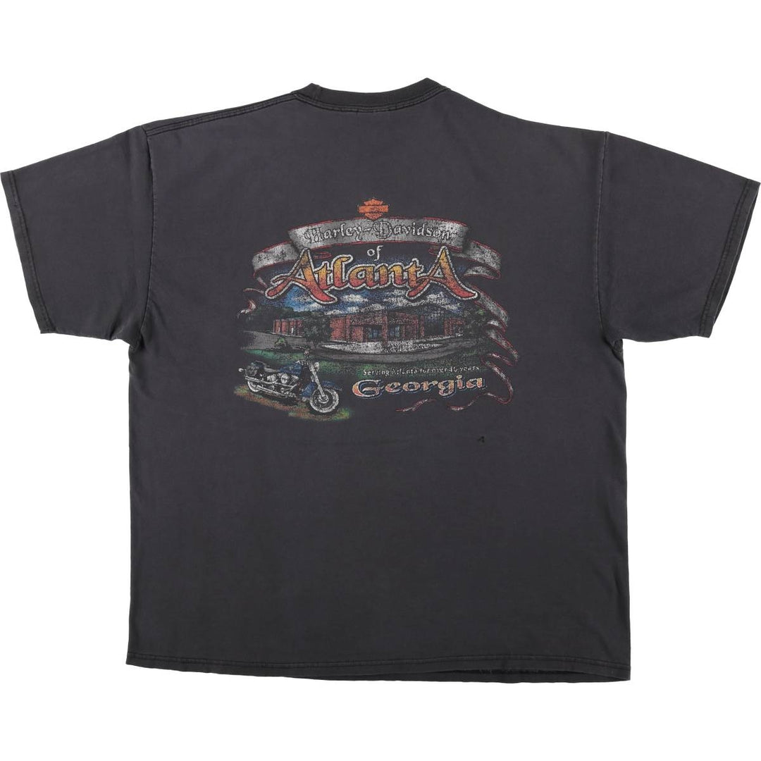 Harley-Davidson Motorcycle T-Shirt, Size 2X-LARGE (Men's XXL equivalent) cotton black type Vintage Second Hand