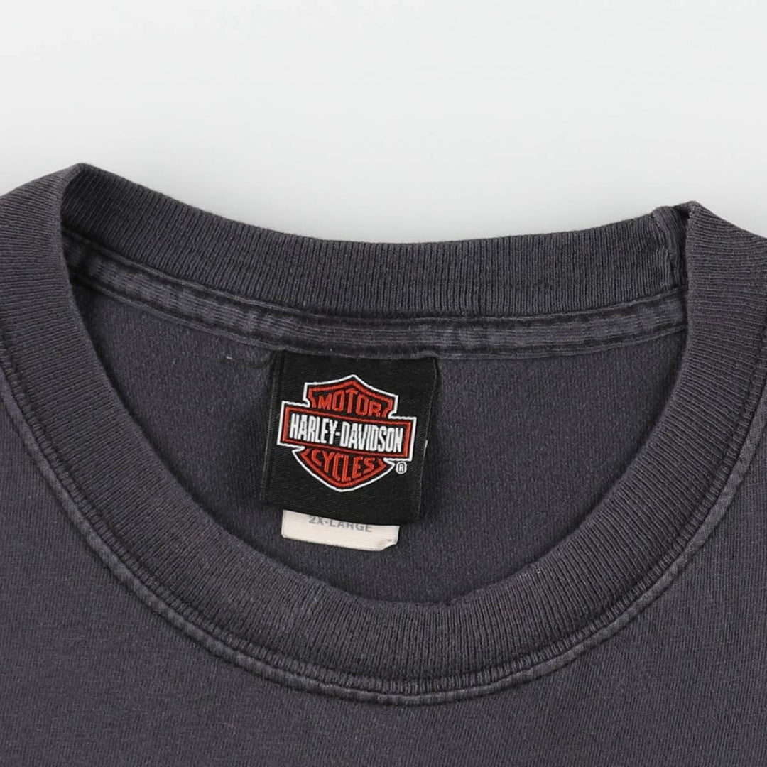 Harley-Davidson Motorcycle T-Shirt, Size 2X-LARGE (Men's XXL equivalent) cotton black type Vintage Second Hand