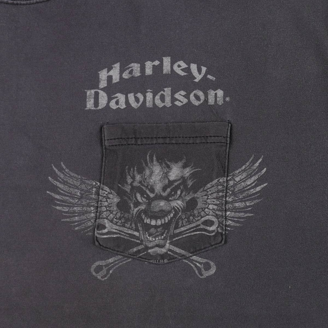 Harley-Davidson Motorcycle T-Shirt, Size 2X-LARGE (Men's XXL equivalent) cotton black type Vintage Second Hand