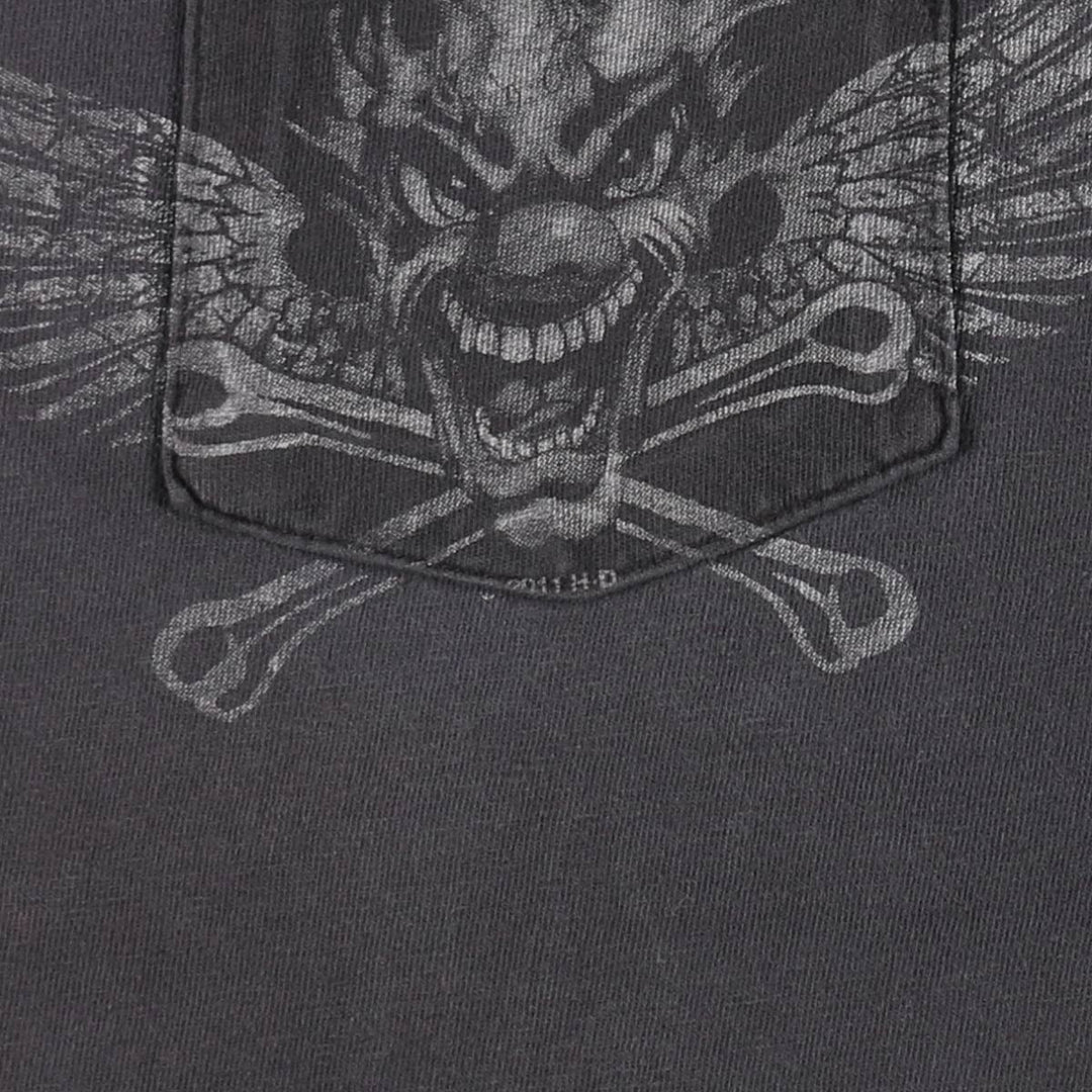 Harley-Davidson Motorcycle T-Shirt, Size 2X-LARGE (Men's XXL equivalent) cotton black type Vintage Second Hand