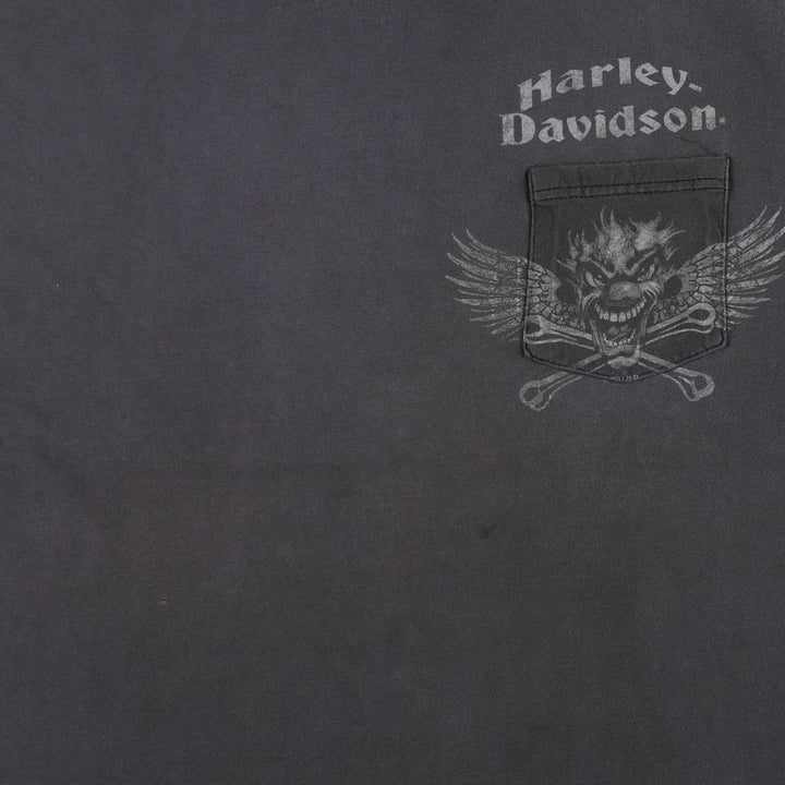 Harley-Davidson Motorcycle T-Shirt, Size 2X-LARGE (Men's XXL equivalent) cotton black type Vintage Second Hand