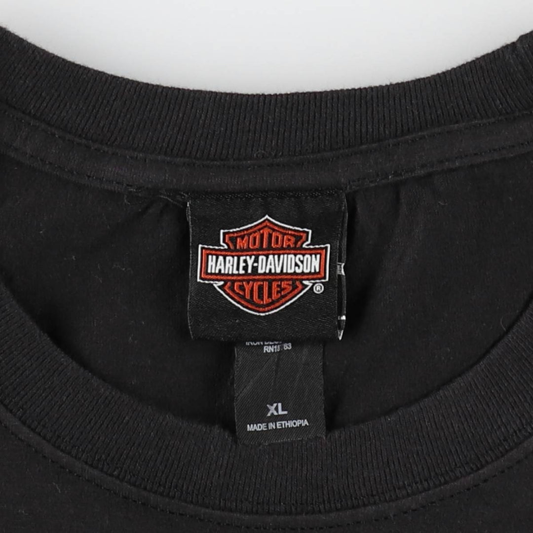 Harley-Davidson Motorcycle Bike T-shirt, Men's XL size cotton black type Vintage Second Hand
